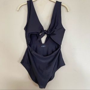 Aerie one piece bathing suit tie front